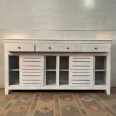 Handmade Carved Indian Furniture Shutter Doors Reclaimed Wood Sideboard